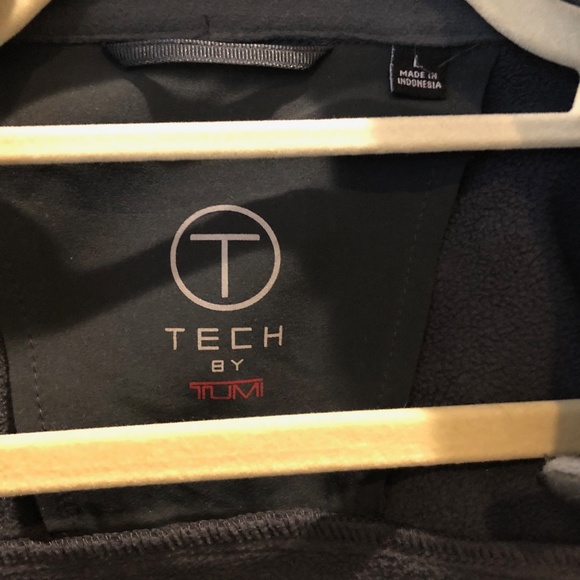 Men's T Tech By Tumi Large Grey Jacket, Blk Fleece - Picture 7 of 9